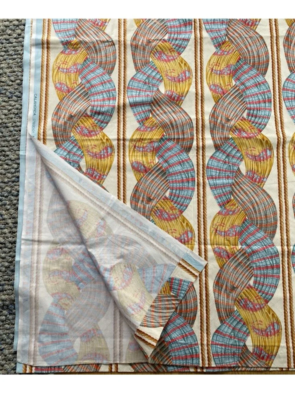 Calahonda Creacion Reycol Barcelona Drapery Pillow Fabric  82” L X 62” W